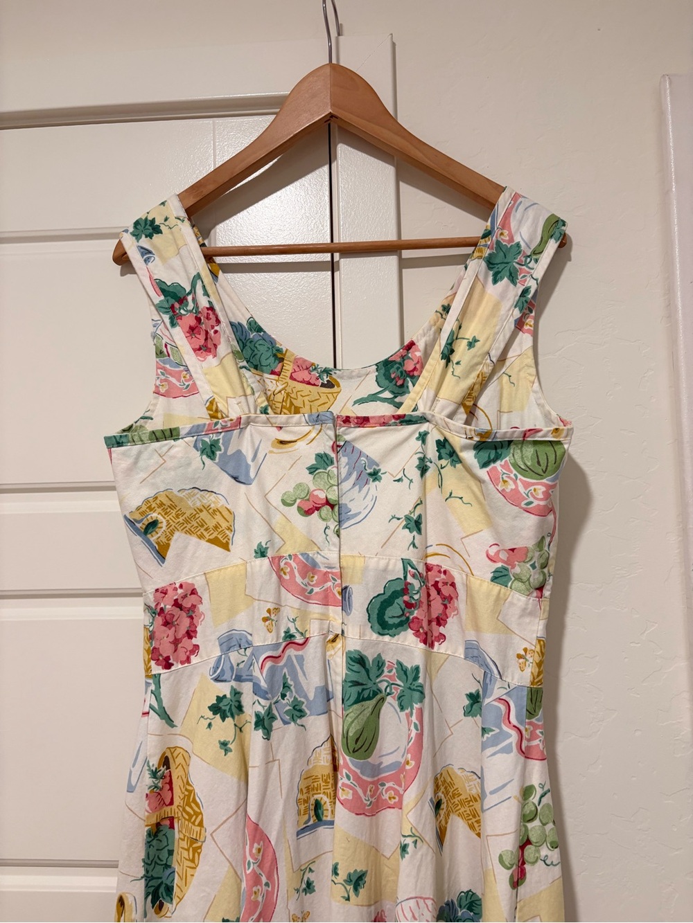 Vintage Karen Alexander Dress with Picnic Floral Print Sz 14 - Picture 5 of 9